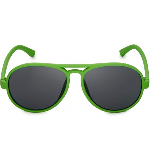 Goggle Cool Kids Aviator UV400 Sunglasses for Babies and Toddlers age 0 to 4 - Green - Smoke - CR199CXD282 $13.56