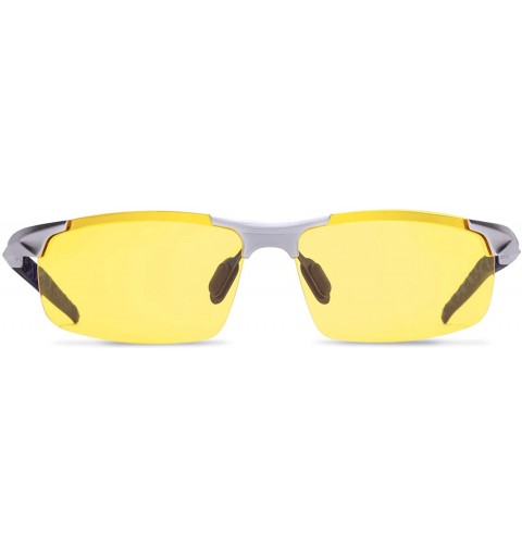 Goggle Night Driving Polarized Glasses for Men Women Anti Glare Rainy Safe HD Night Vision Hot Fashion Sunglasses - CL18QLMTE...