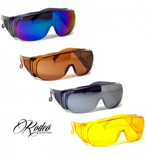 Wrap Rodeo M3 Fit Over Prescription Rx No Blind-spot Driver Day & Night Wrap Around Sun Glasses - Slate - CZ11U0Y3B6X $11.26