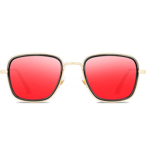 Square Vintage Square Sunglasses For Men Kabir Singh Sunglasses Tony Stark Glasses Mirror Shades For Women - 6 - CC18ZE4GT39 ...