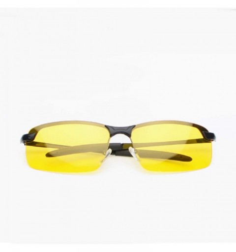 Semi-rimless Protection Sunglasses Rimless Transparent Glasses - Black - CR18YRTDOWN $6.55