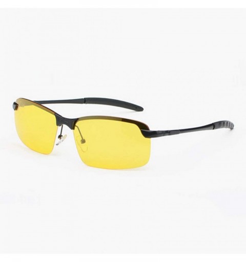 Semi-rimless Protection Sunglasses Rimless Transparent Glasses - Black - CR18YRTDOWN $6.55