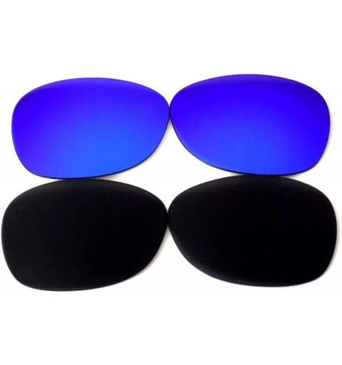 Oval Replacement Lenses For RB2132 New Wayfarer Black/Blue 52 mm (not 55 mm) Polarized 100% UVAB - CH194ZYIZWX $49.31