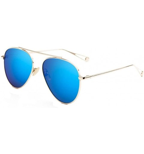 Aviator Men Pilot UV400 Sunglasses Women Vintage Sun Glasses Eyewear - Blue - CZ17AA493N5 $23.49