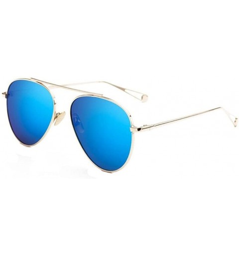 Aviator Men Pilot UV400 Sunglasses Women Vintage Sun Glasses Eyewear - Blue - CZ17AA493N5 $10.78