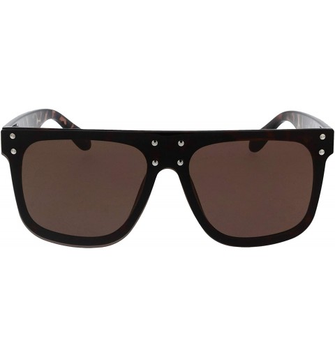 Rectangular 3268 Rectangular Fashion Sunglasses - UV Protection - Brown - CK18WGLK8LM $19.32