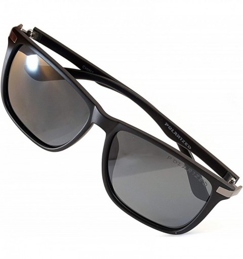 Sport Unisex Sports 50mm Polarized Sunglasses 100% UV Protection P001 - Black/ Black Smoke - CD18543XSKE $25.69