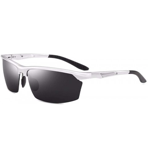 Sport Aluminum Magnesium Polarizing Sunglasses Men's Sunglasses Half Frame Outdoor Sports Biking Glasses - C - CI18QQ202U7 $7...