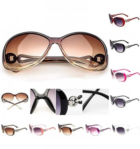 Sport Sunglasses Vintage Glasses Shades Eyewear Retro Oversized Square Sunglasses for Women with Flat - A - CM19074R6WZ $8.54