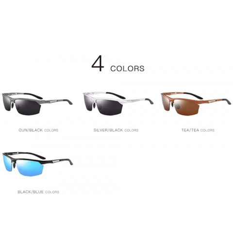 Sport Aluminum Magnesium Polarizing Sunglasses Men's Sunglasses Half Frame Outdoor Sports Biking Glasses - C - CI18QQ202U7 $2...
