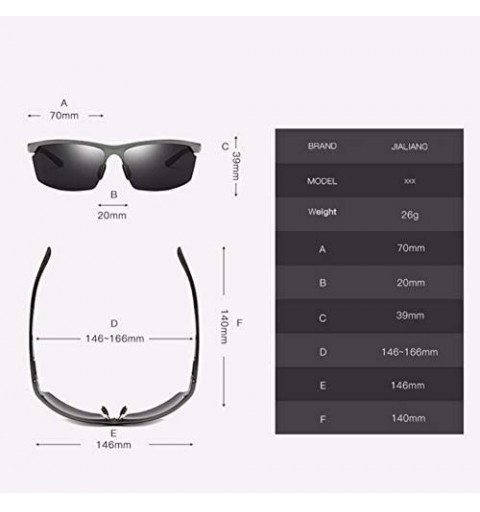 Sport Aluminum Magnesium Polarizing Sunglasses Men's Sunglasses Half Frame Outdoor Sports Biking Glasses - C - CI18QQ202U7 $2...