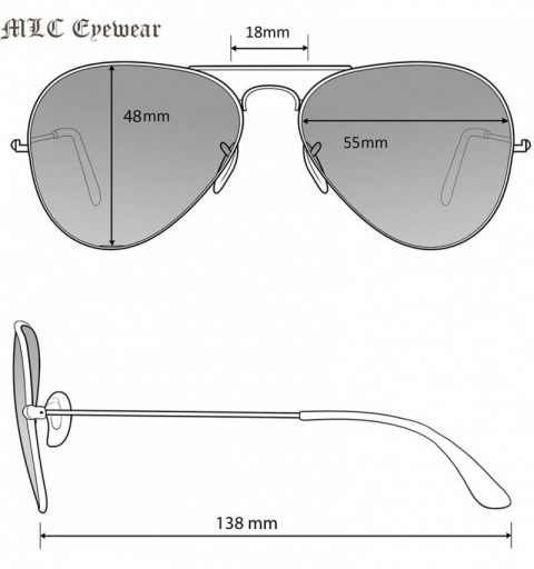 Aviator Vintage Classic Fashion Aviator Sunglasses Tri-Layer UV400 Unisex - Urban Frame Silver/Purple Gradient Lens - CA123IR...