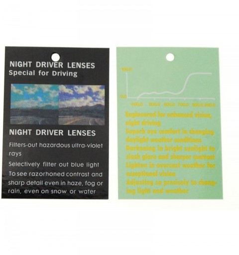 Rectangular Unisex Retro 31mm x 58mm Clip On Night Driving Yellow Lens Sunglasses Copper - CO11TOO7BBL $10.76