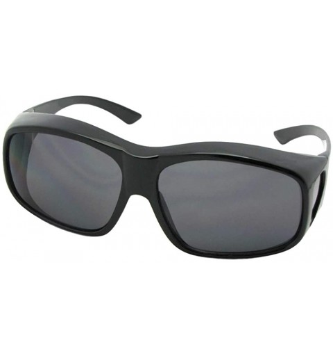 Wrap Largest Non Polarized Fit over Sunglasses F19 - Black Frame-non Polarized Gray Lenses - CW18E2XILQX $15.64