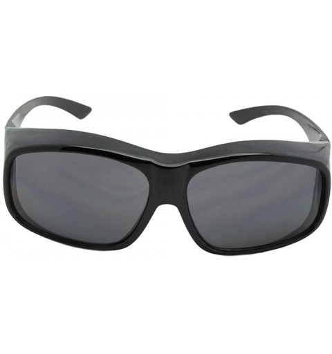 Wrap Largest Non Polarized Fit over Sunglasses F19 - Black Frame-non Polarized Gray Lenses - CW18E2XILQX $15.64