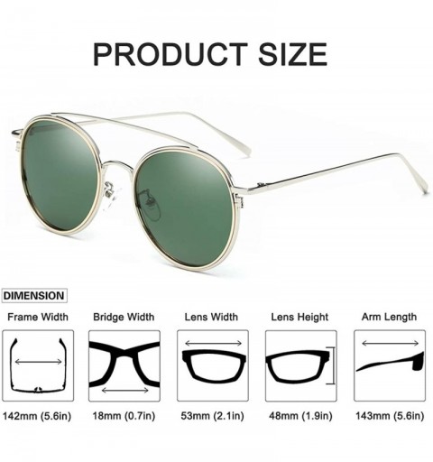 Round Vintage Round Sunglasses for Women Metal Frame Lightweight Polarized Mens Sunglasses 8086 - CM18RXCAX8N $9.60