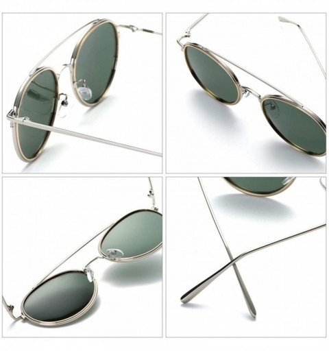 Round Vintage Round Sunglasses for Women Metal Frame Lightweight Polarized Mens Sunglasses 8086 - CM18RXCAX8N $9.60