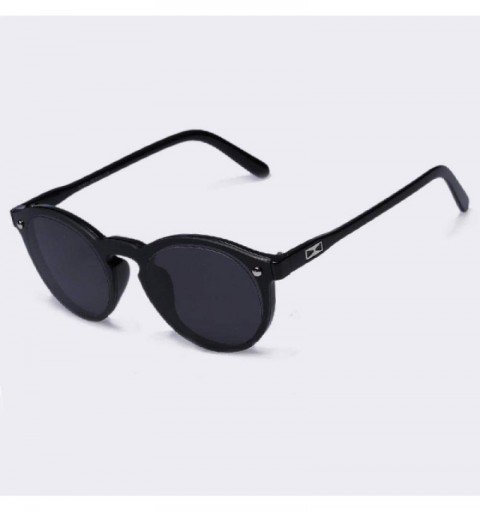 Aviator Women Sunglasses Oval Fashion Female Men Retro Reflective Mirror C01Blue - C05gray - CA18XQZONKR $35.56