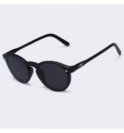 Aviator Women Sunglasses Oval Fashion Female Men Retro Reflective Mirror C01Blue - C05gray - CA18XQZONKR $13.08