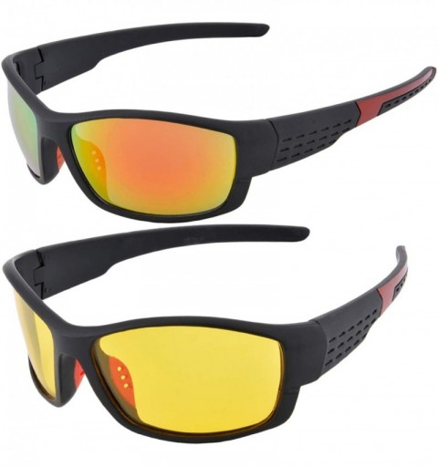 Sport Men Sports Polarized Sunglasses Driving Fishing Blue Ray Night Vision Eyeglasses two piece - SH202 - CL1939TA7GI $18.62