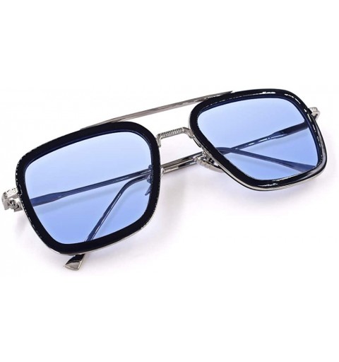 Square Vintage Aviator Sunglasses Designer Classic - Spider Man Edith the Same Color - C418X3XOEDI $20.18