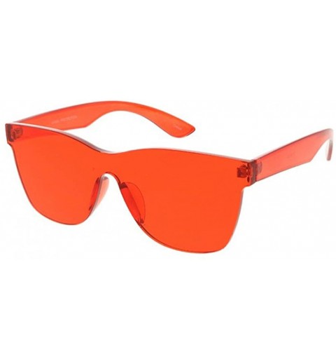 Square Women's Sim Modern Pantone Lens Square Rimless Sunglasses (Red) - CI180AMO2DQ $15.86
