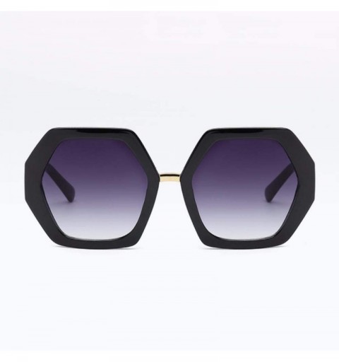 Oversized Women's Sunglasses Fashion Multilateral V-Leg Sunglasses Anti-ultraviolet - B - C818QCIIA82 $55.02