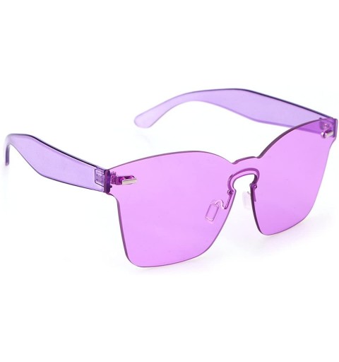 Rimless Rimless Sunglasses Novelty Pratical Beach Seaside Sunglass Mirror Summer Eyewear for Men Women (Purple) - CE18DIML25S...