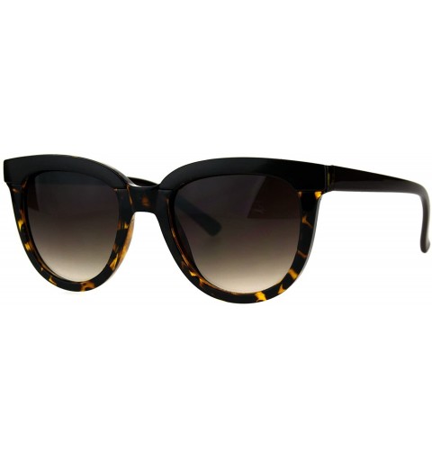 Square Womens Designer Fashion Sunglasses Stylish Chic Trendy Shades UV 400 - Brown Tort - CS18760XZZG $10.84