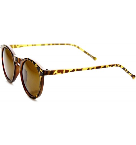 Round Eddy' Round Fashion Sunglasses - Leopard-amber - CK11WP2WLYV $11.86