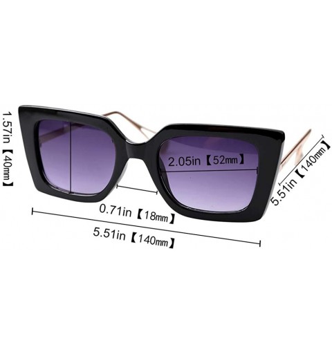 Oversized Anti-Blue Block Light Pearl Inlay Arm Cat Eye Reading Glasses - Black Frame / Gray Lens - C018X6NA2Q6 $13.74