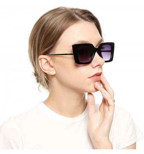 Oversized Anti-Blue Block Light Pearl Inlay Arm Cat Eye Reading Glasses - Black Frame / Gray Lens - C018X6NA2Q6 $13.74