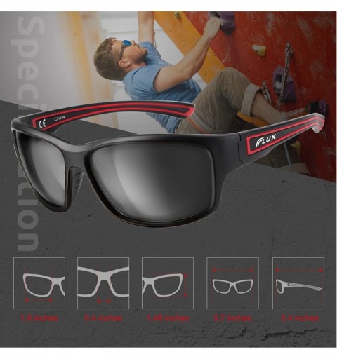 Sport Classic Polarized Sunglasses Cycling - Matte Black / Red Rubber - C818L3XX9GZ $19.22