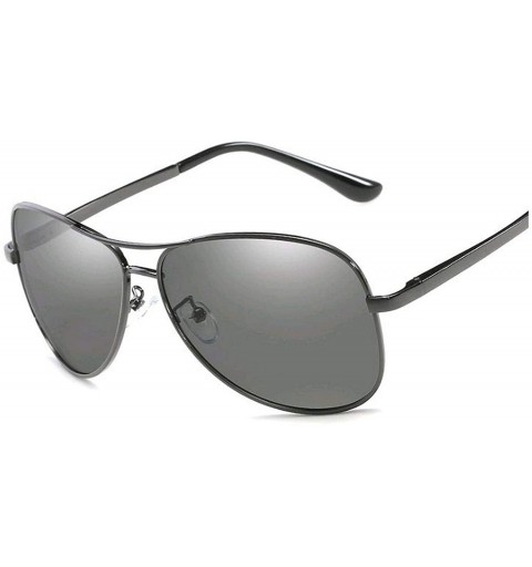 Round Photochromic Pilot Polarized Sunglasses Men Women Driving Chameleon Discoloration Sun Glasses Shades - C9197Y7NTNZ $36.74