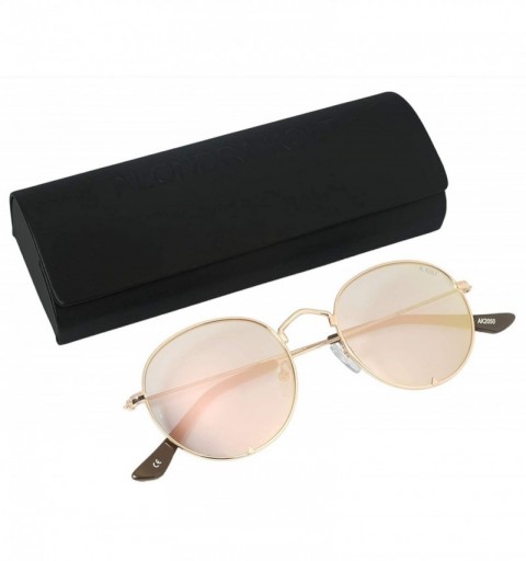 Round x HIGHKOLT The Round Sunglasses For Men and Women - Diff Vision UV400 Protection - 50mm AK2050 - CL18NCUGWON $39.76