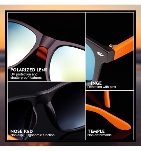 Square Polarized Mens Classic Trendy Stylish Sunglasses UV400 Clip-on Over Precription Glasses NCS004 - CG18RM9SE35 $12.55