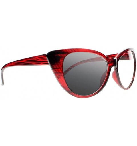 Cat Eye Transition Photochromic Bifocal Women Cat Eye Reading Glasses UV Protection Sunglasses Readers - Full Red - CE18I9CCT...