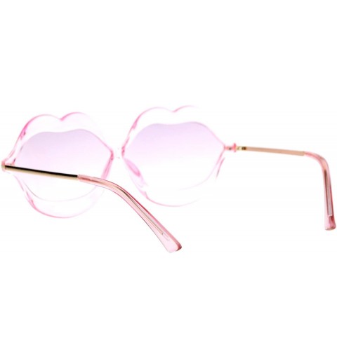 Oval Cute Lip Shape Sunglasses Lips Kiss Womens Fashion Shades UV 400 - Pink - C7188CRC6DL $9.71