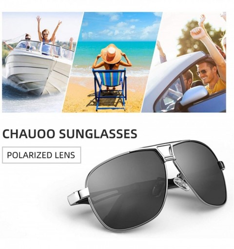 Rectangular Polarized Aviator Sunglasses for Men Women UV400 Protection Sun Glasses Shades for Driving or Outdoor Activity - ...