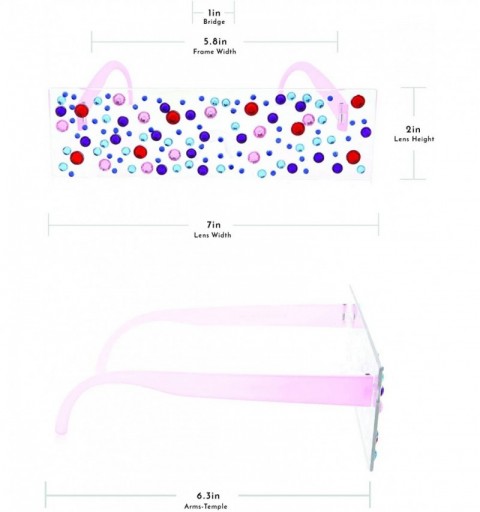 Rectangular Elegant Fashion Designer Inspired Rectangular Party Sunglasses - Pink - CX18M0XD2WW $14.98