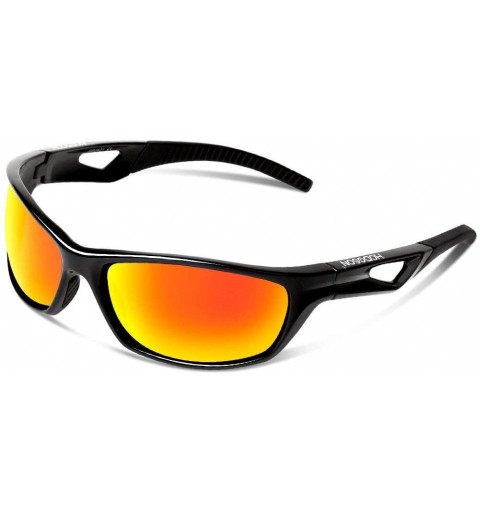 Sport Polarized Sports Sunglasses for Women Men Sport Fashion Glasses for Cycling - Black/Red - CH18R2XU7NH $32.35