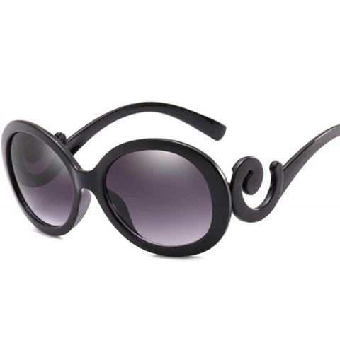 Aviator Red Oval Sunglasses Women Retro Brand Design Vintage Sun Glasses Female Ladies Eyewear Feminino UV400 - Wine Red - CC...