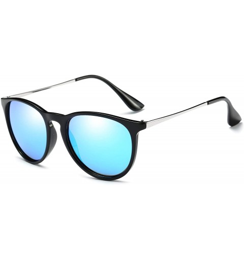 Round Vintage Round Polarized Sunglasses for Women Classic Retro Designer Style 100% UV400 Protection Eyewear - C618WL8XI8Z $...