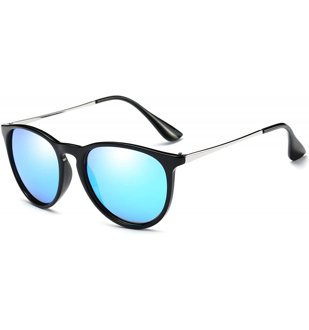 Round Vintage Round Polarized Sunglasses for Women Classic Retro Designer Style 100% UV400 Protection Eyewear - C618WL8XI8Z $...