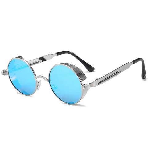 Round Retro Round - Framed with Metal Spring Prince Mirror Men's Sunglasses - 3 - CS198S8UHMM $29.55