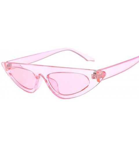 Aviator Cat Eye Sunglasses Women Vintage Retro Ladies Luxury Brand Designer Sun RedGray - Pink - C618YZWCCS5 $11.74