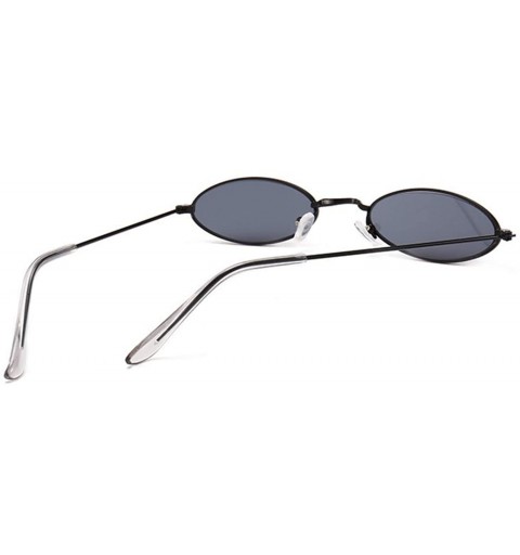 Oval Retro Oval Red Sunglasses Men Women Vintage Metal Frame Sun Glasses Lunette De Soleil Homme UV400 - Goldyellow - CZ197A2...