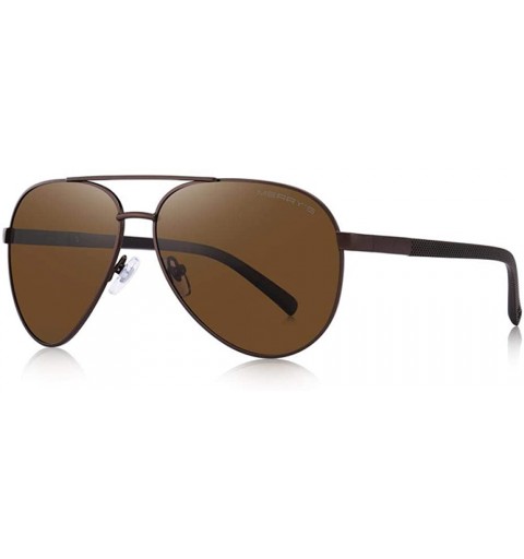 Aviator DESIGN Men Classic Pilot Sunglasses HD Polarized Sun Glasses For C01 Black - C04 Brown - C618XGDZD3O $19.45