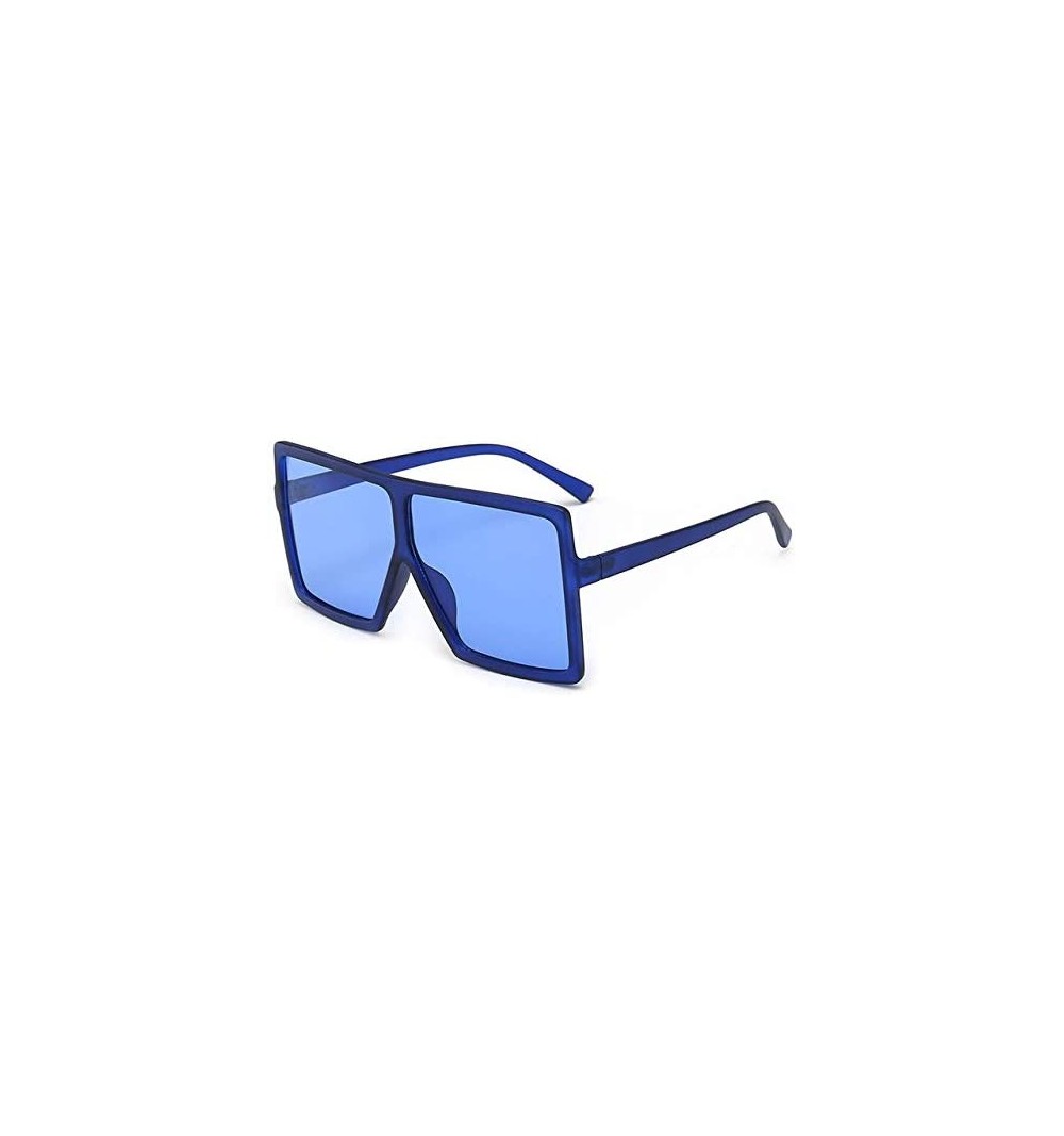 Square Vintage Sunglasses Oversize PinkDiamond - C18 Blue - CK199222WZI $33.20