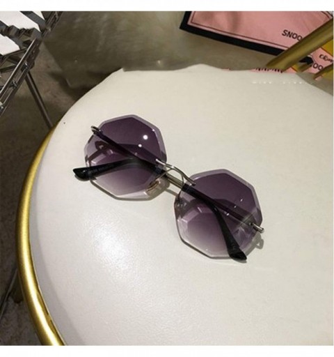 Oversized Round Sunglasses Women Oversized Eyewear 2018 Gradient Brown Pink RimlSun Glasses Gift Uv400 - C04 - CI197A2ZXO2 $2...